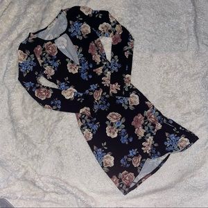 Heart & Hips Wrap Style Floral Dress